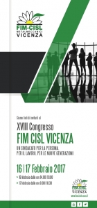 Al via il XVIII Congresso Fim Cisl Vicenza - Fim Cisl Vicenza
