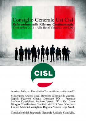 Referendum sulla Riforma Costituzionale - Fim Cisl Vicenza